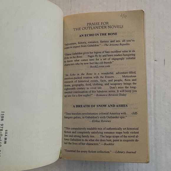 An Echo in the Bone A Novel Outlander By Diana Gabaldon Paperback Book - Picture 2 of 7